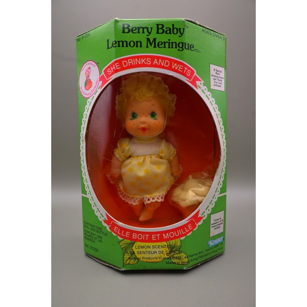 Vintage Kenner Berry Baby Lemon Meringue Doll 1980s NIB Scented Rare Toy